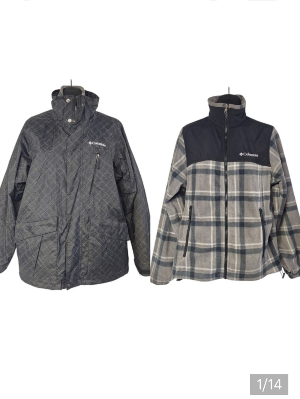 Columbia Women's Omni-Tech Waterproof 2-in-one Black Gray Jacket Size S